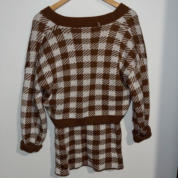Rust and White Houndstooth Matching Set - Picture 5 of 7